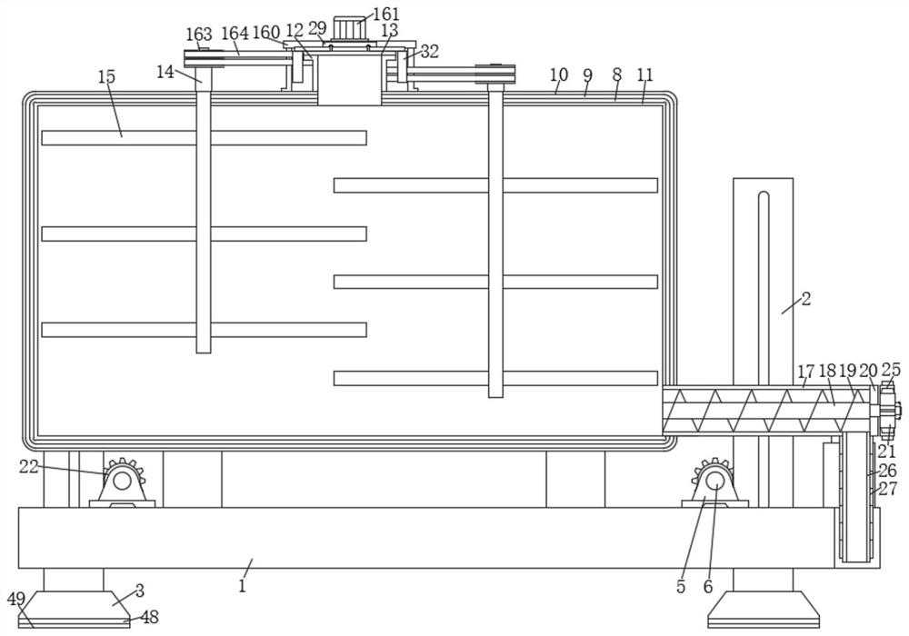 Hot asphalt conveying and storing device with anti-blocking function