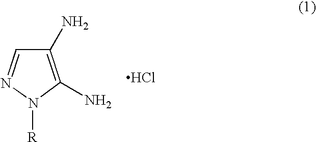 Preparation of 4,5-diamino-1-(substituted)-pyrazole and acid addition salts thereof