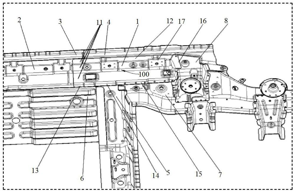 Doorsill reinforcing plate structure