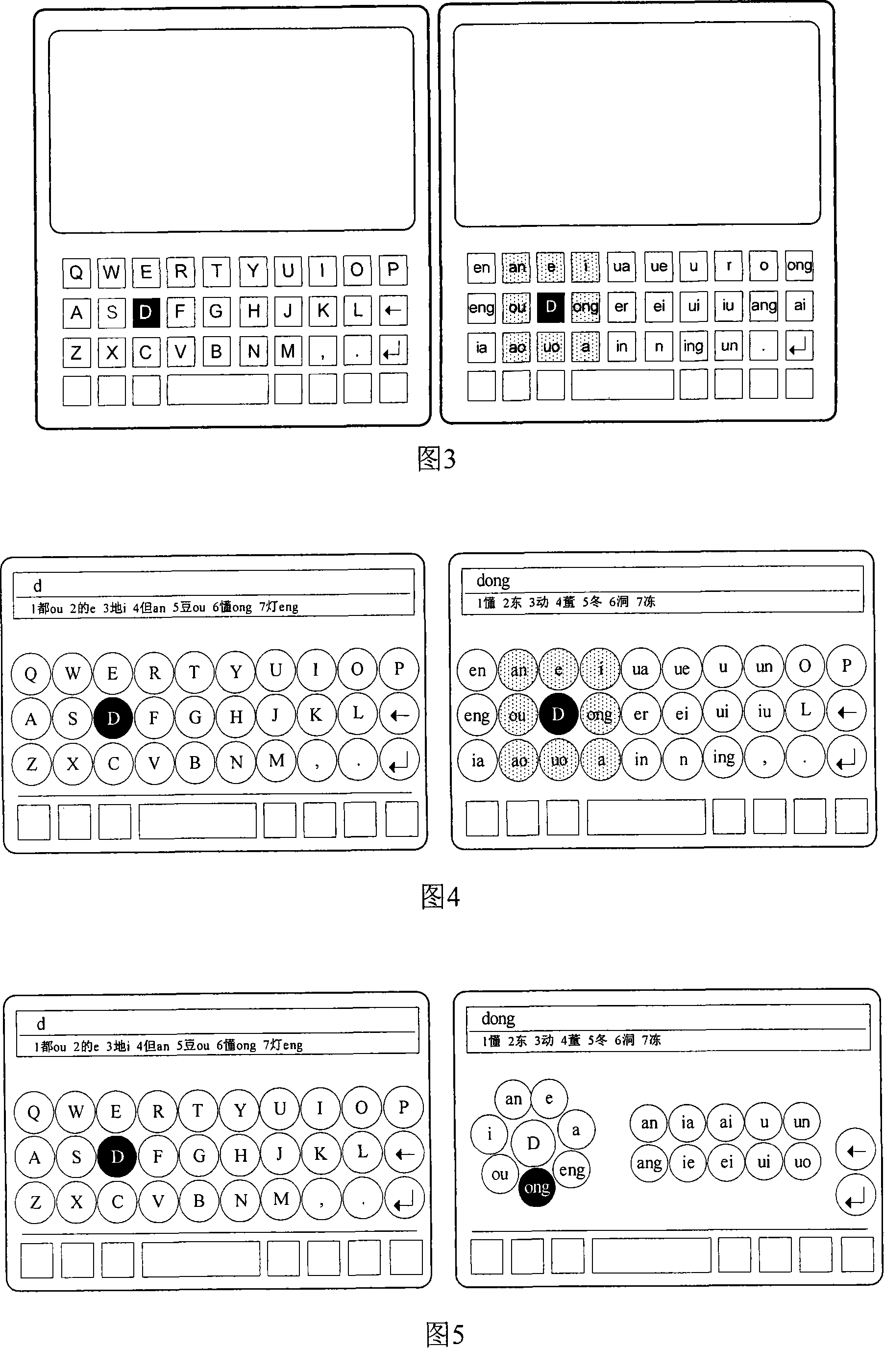 Display variable keyboard and input method