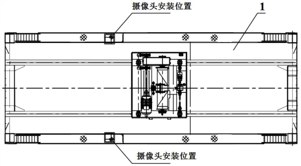 Camera displacement changing device for bridge crane