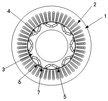 Built-in permanent-magnet synchronous motor