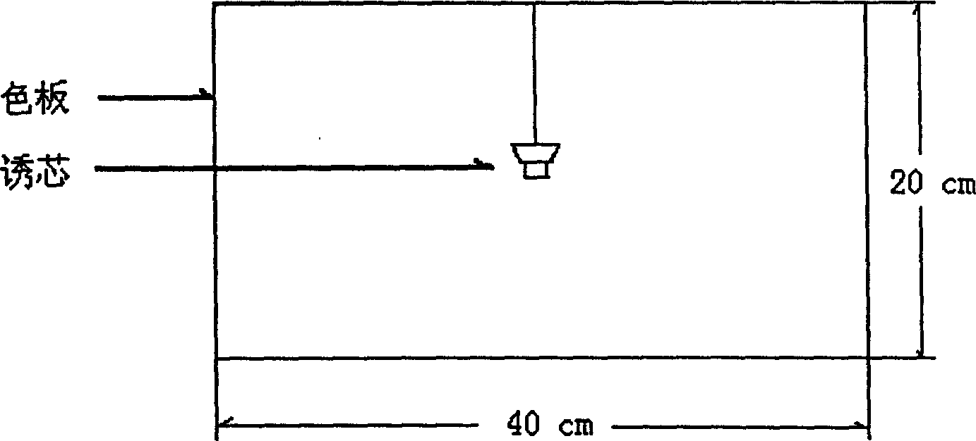 Method for trapping Empoasca vitis Gothe imago/nymph and Aleurocanthus spiniferus imago