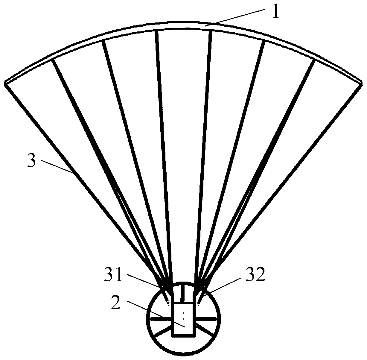 Automatic control device for control rope of paraglider and application thereof