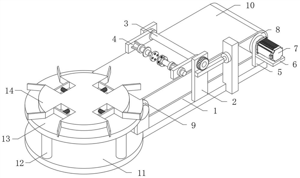 Material guiding mechanism for intelligent robot machining and using method of material guiding mechanism