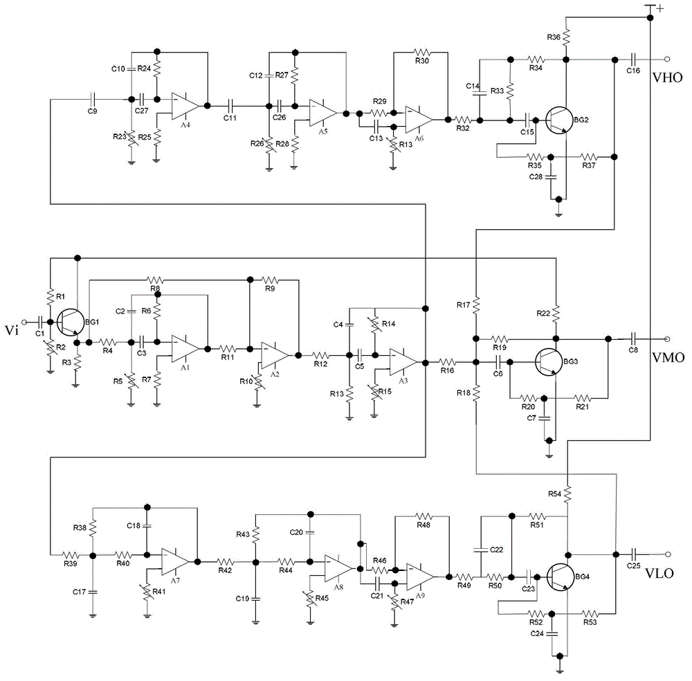 Three-frequency divider