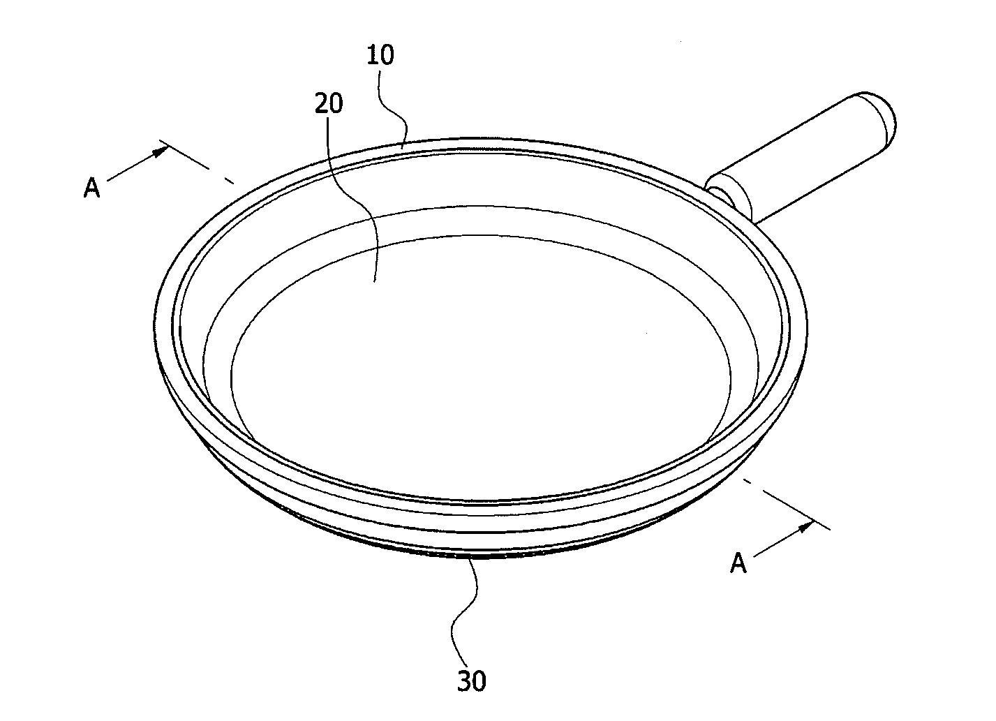 Apparatus for cooking by heat convection comprising temperature control layer