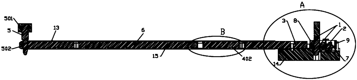 Square tube punching device and process