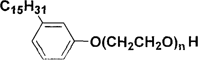 Cardanol polyoxyethylene ether and preparation method thereof