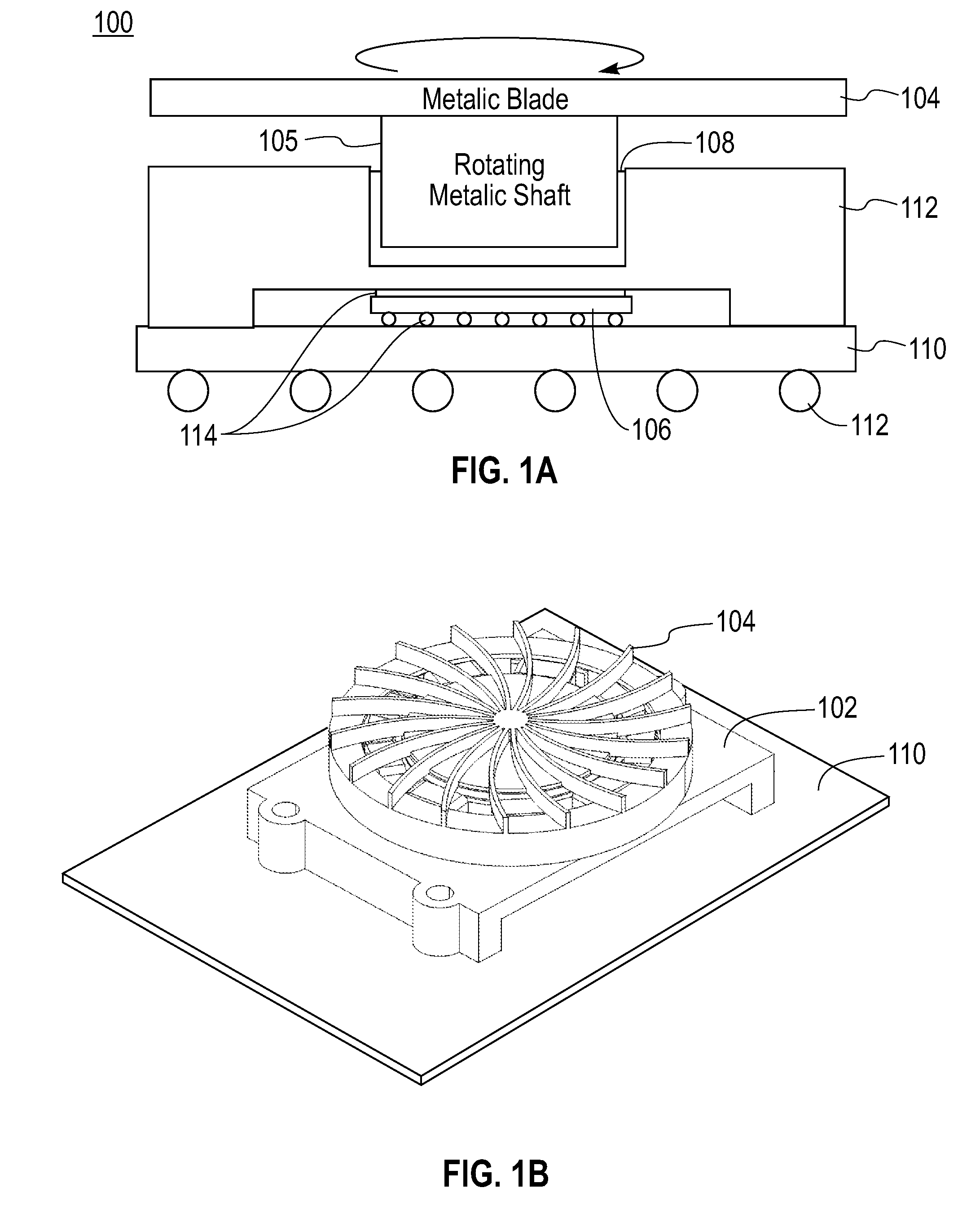 Heat transfer device in a rotating structure