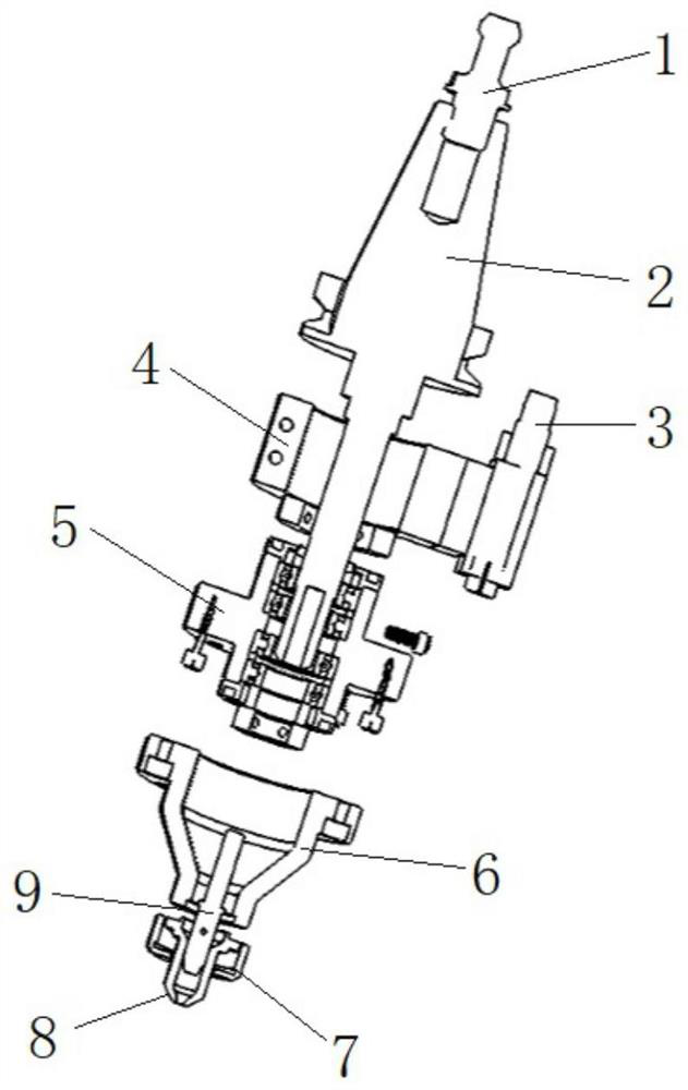 CNC stationary shaft shoulder mounting structure, friction stir welding tool and welding equipment