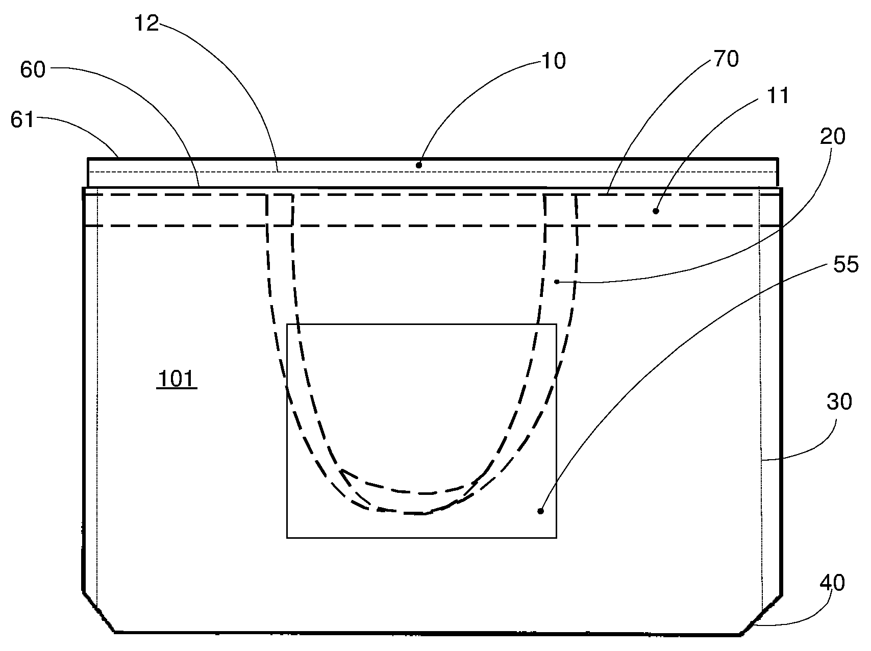 Shipping bag reversible into a tote