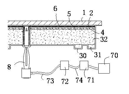 Energy-saving electro-thermal heating floor module