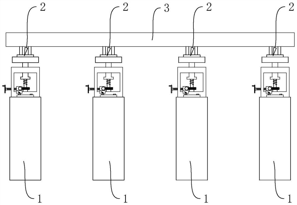 Support landing device and method for rapid construction of bridge