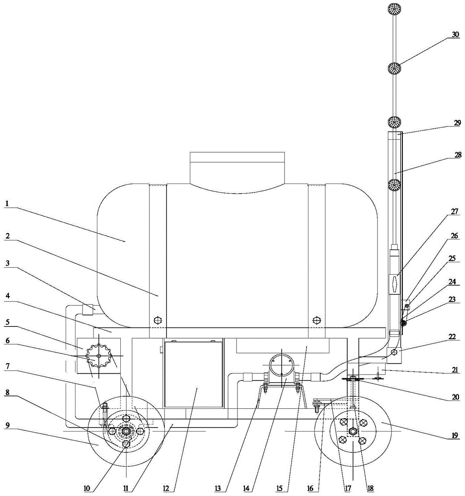 An electric remote control electrostatic adjustable profiling sprayer