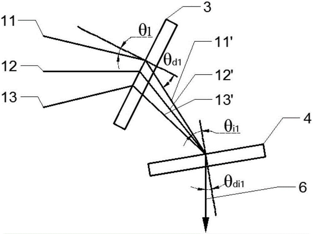 Apparatus for realizing semiconductor laser spectrum beam combination by utilizing double gratings