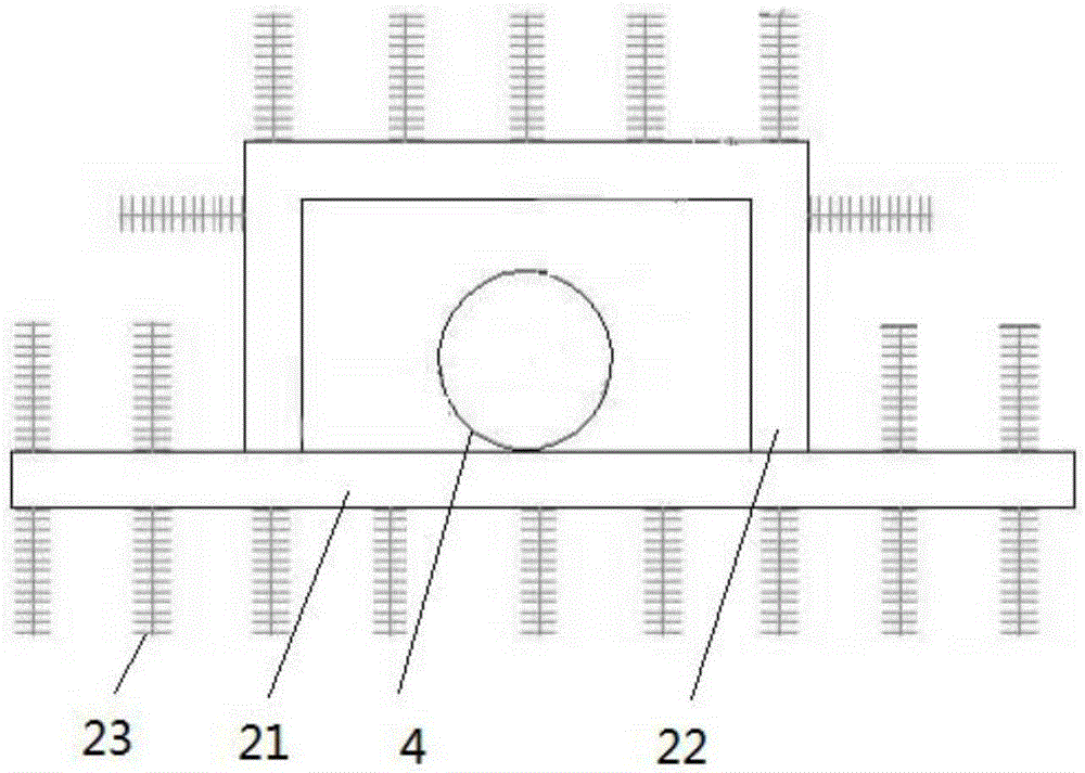 Foundation structure used for steel tube tower installation and provided with tube protection channel and preparation method of foundation structure