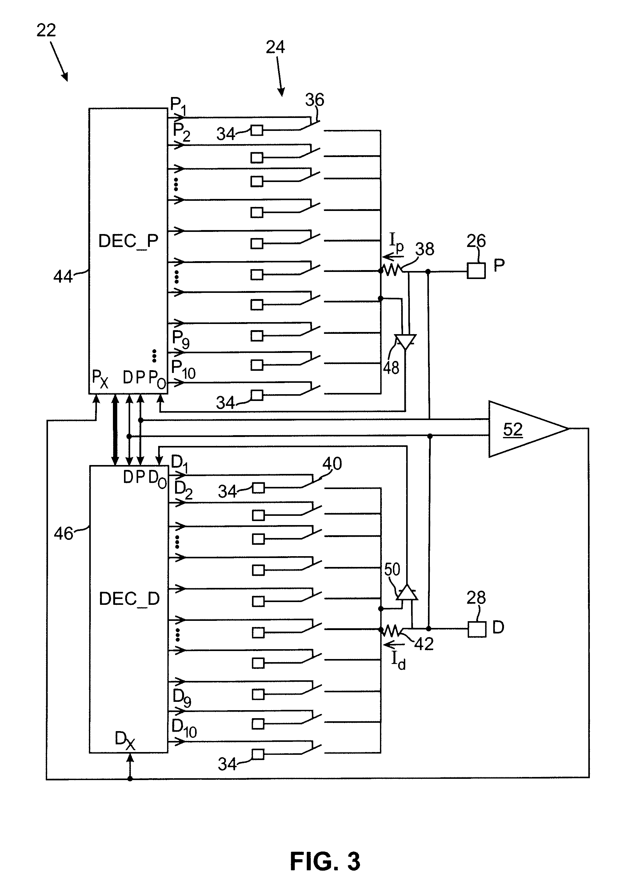 Circuit for controlled commutation of multiplexed electrodes for an active implantable medical device