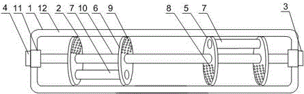 Tail gas and noise processing mechanism