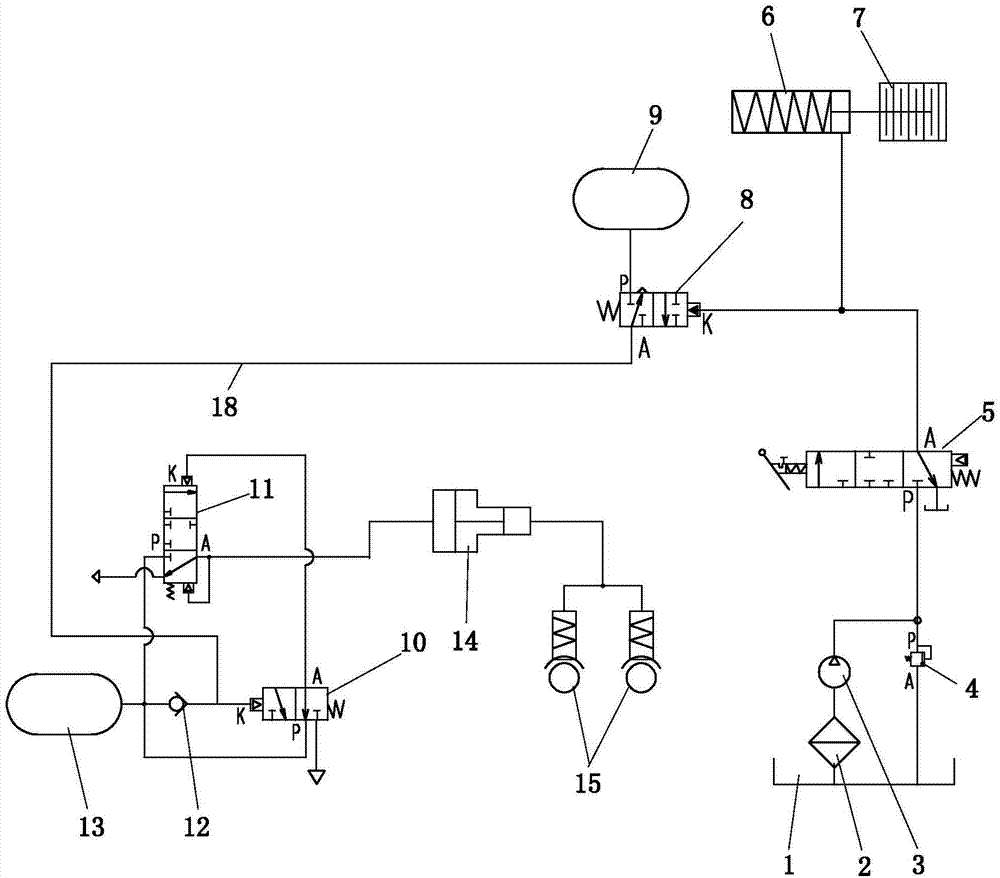 Stopping brake system of trailer used under coal mine shaft