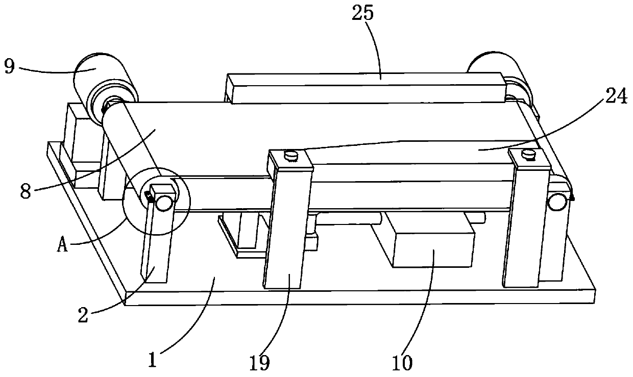 Automatic machining machine tool transmission mechanism of metal plate shell