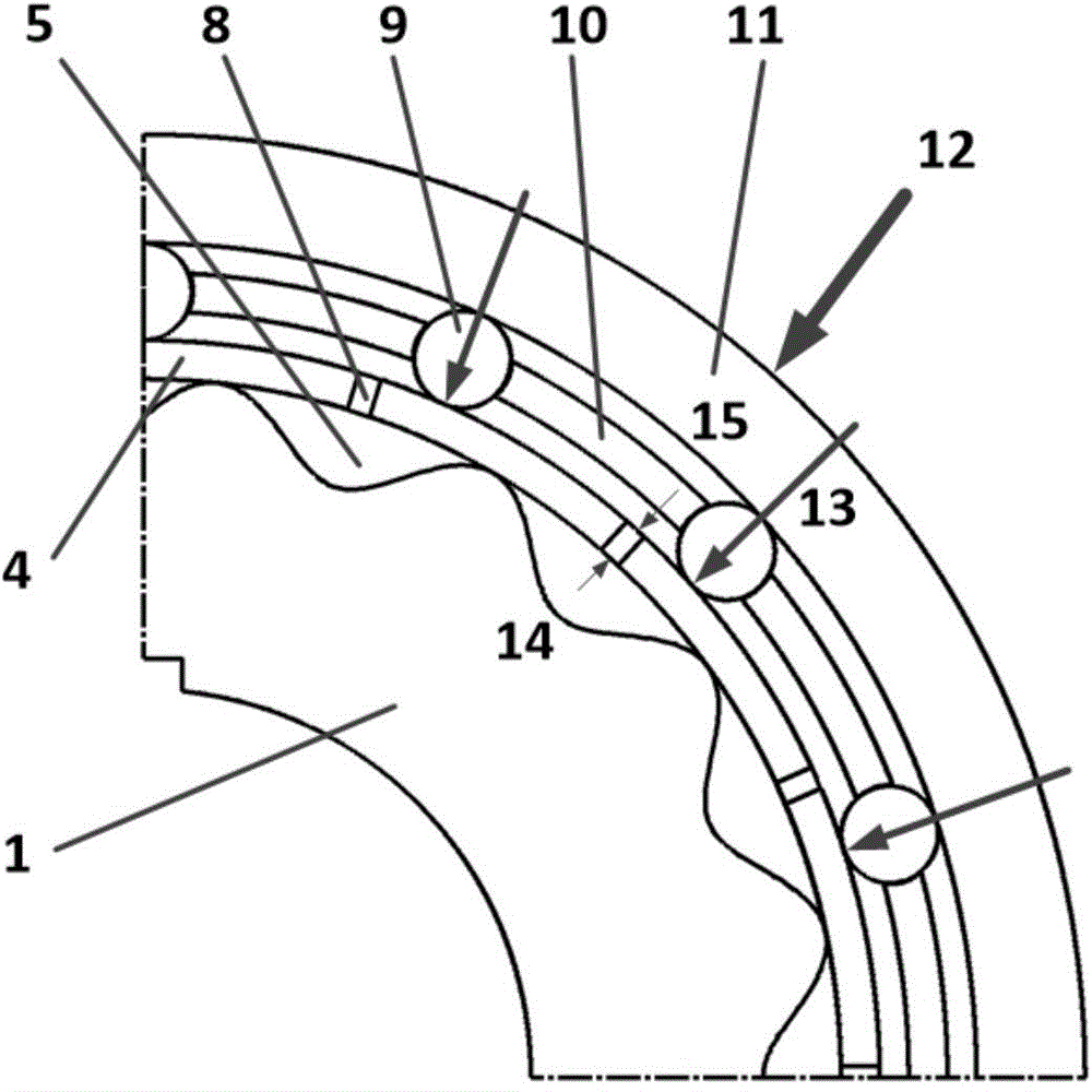 A space liquid sealing lubricating device