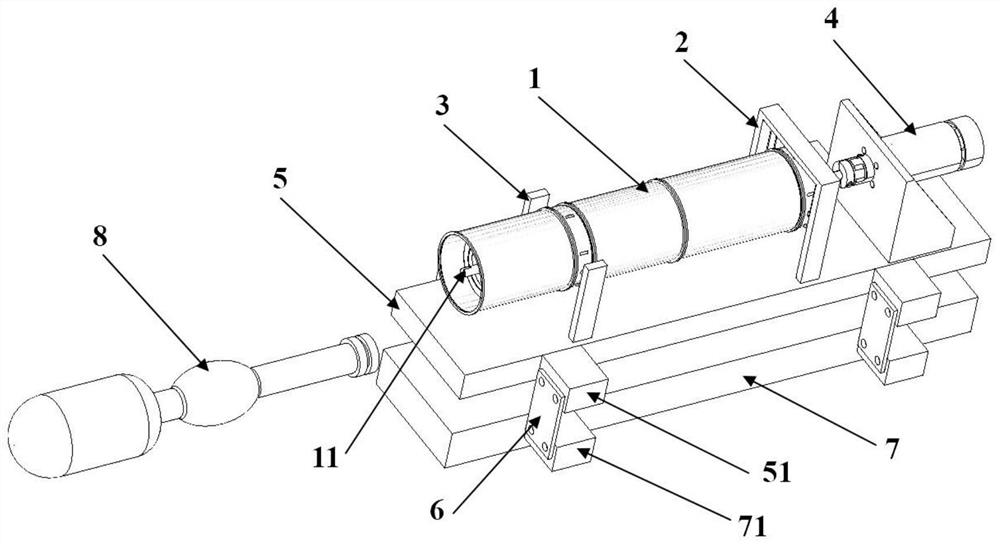 A laboratory-use sudden increase high-energy basic excitation test bench and test method