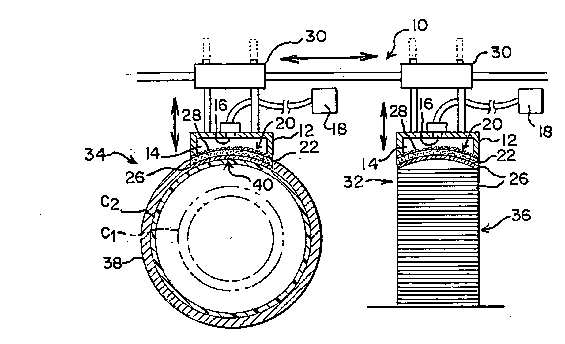 Vaccum support and transfer of flexible material