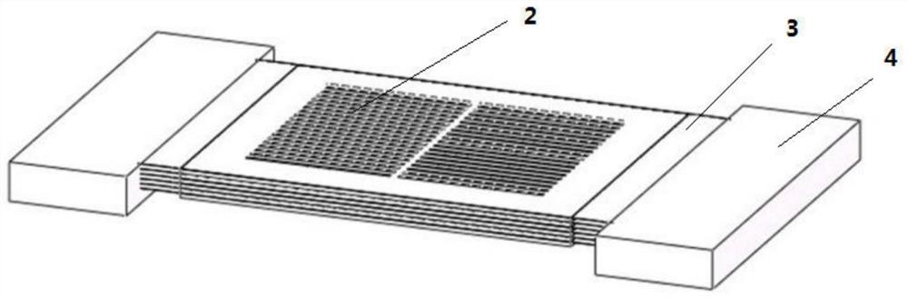 Photonic crystal based on laser etching graphene film stack and processing method