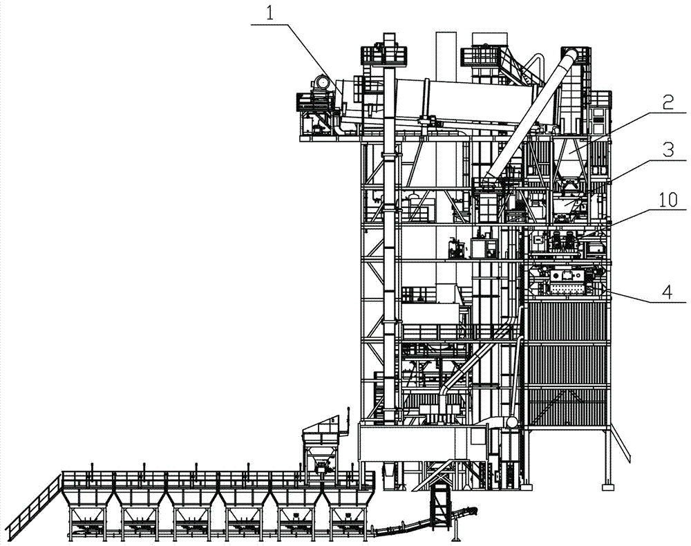 A kind of heat recycling equipment for asphalt mixture plant