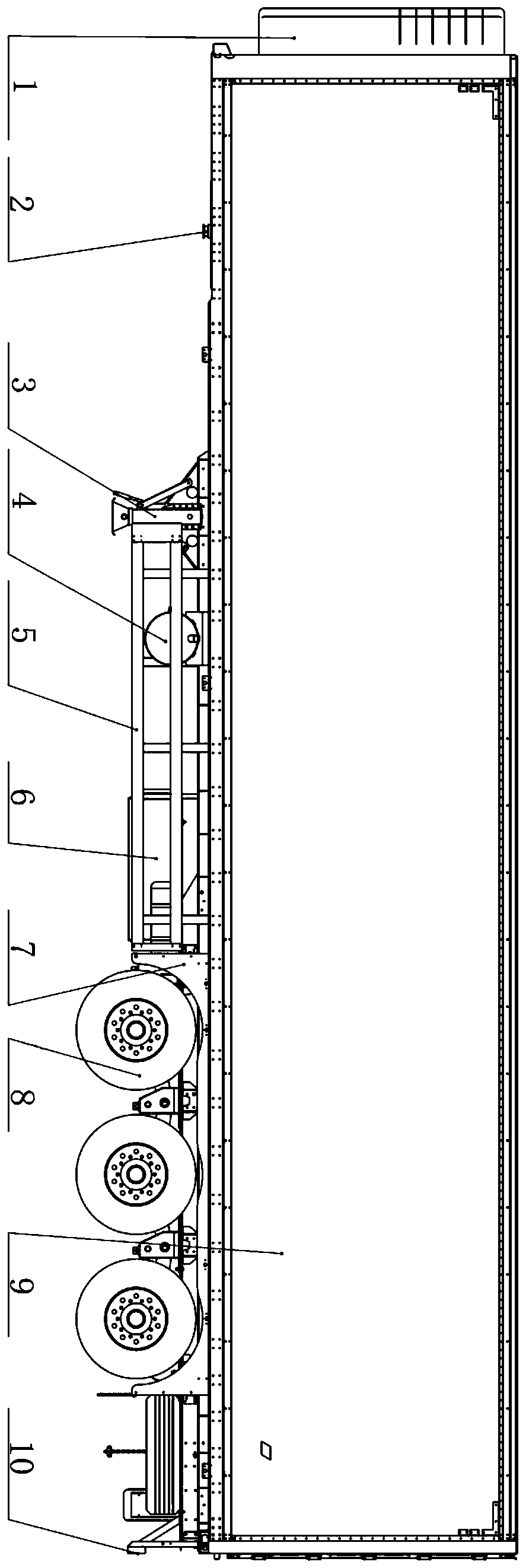 Refrigerated van type transportation semitrailer