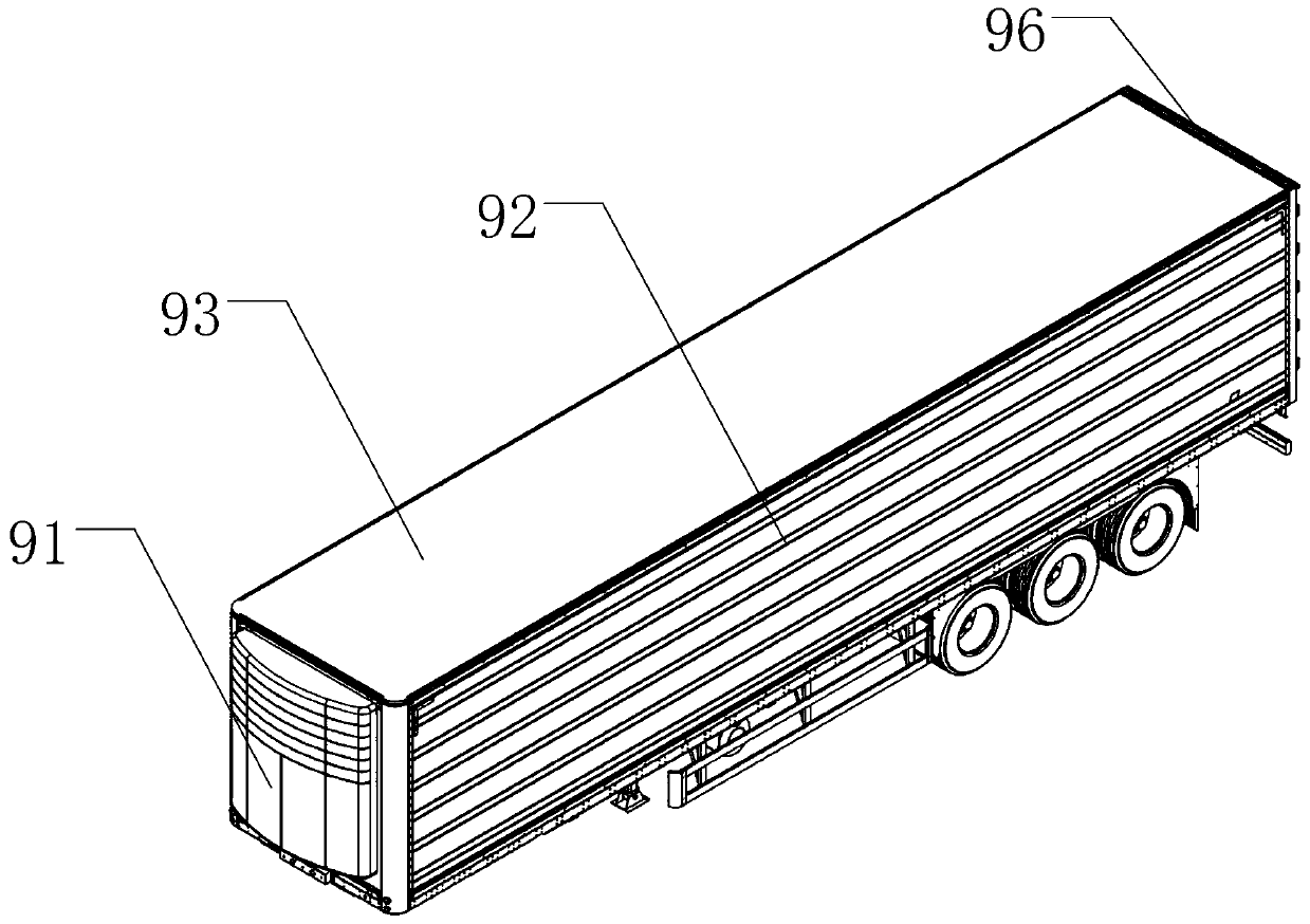 Refrigerated van type transportation semitrailer