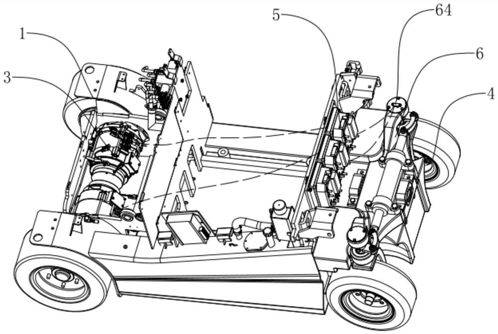 Four-fulcrum electric forklift steering system and method applying novel steering mode