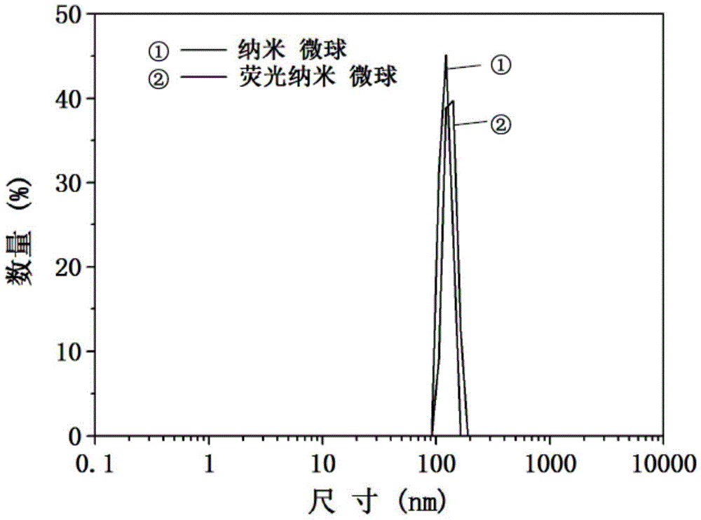 Luminescent nano micro-spheres with positive charge on surface and possessing aggregation induced fluorescence enhancement property and biological application thereof