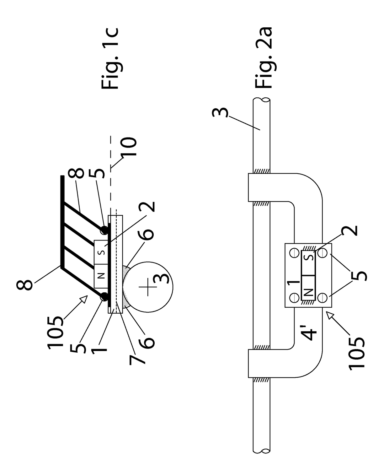 Magnetorestrictive position sensor according to the propagation time principle having a magnetorestrictive detector unit for mechanical-elastic density waves