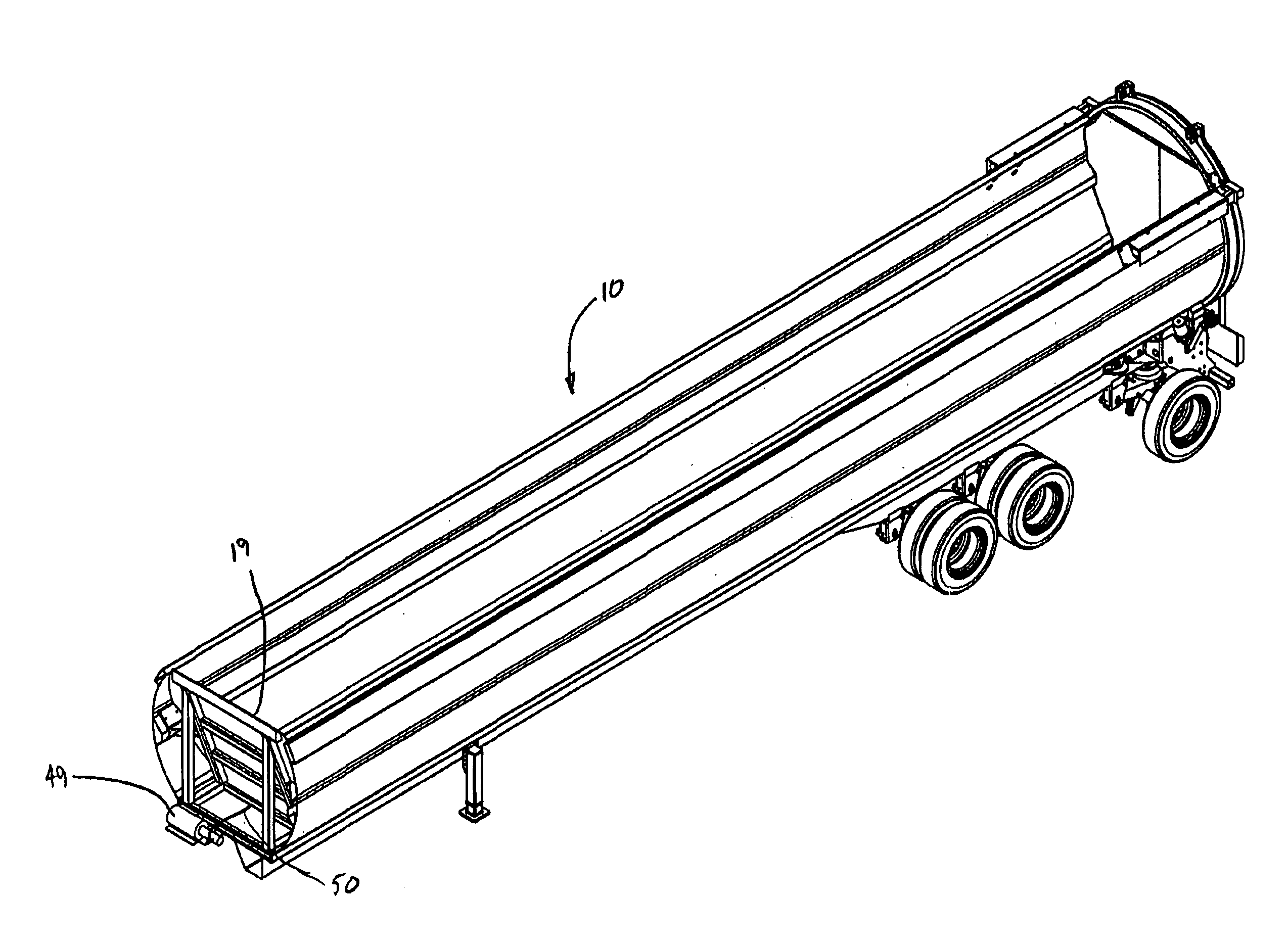 Material ejection system for a vehicle