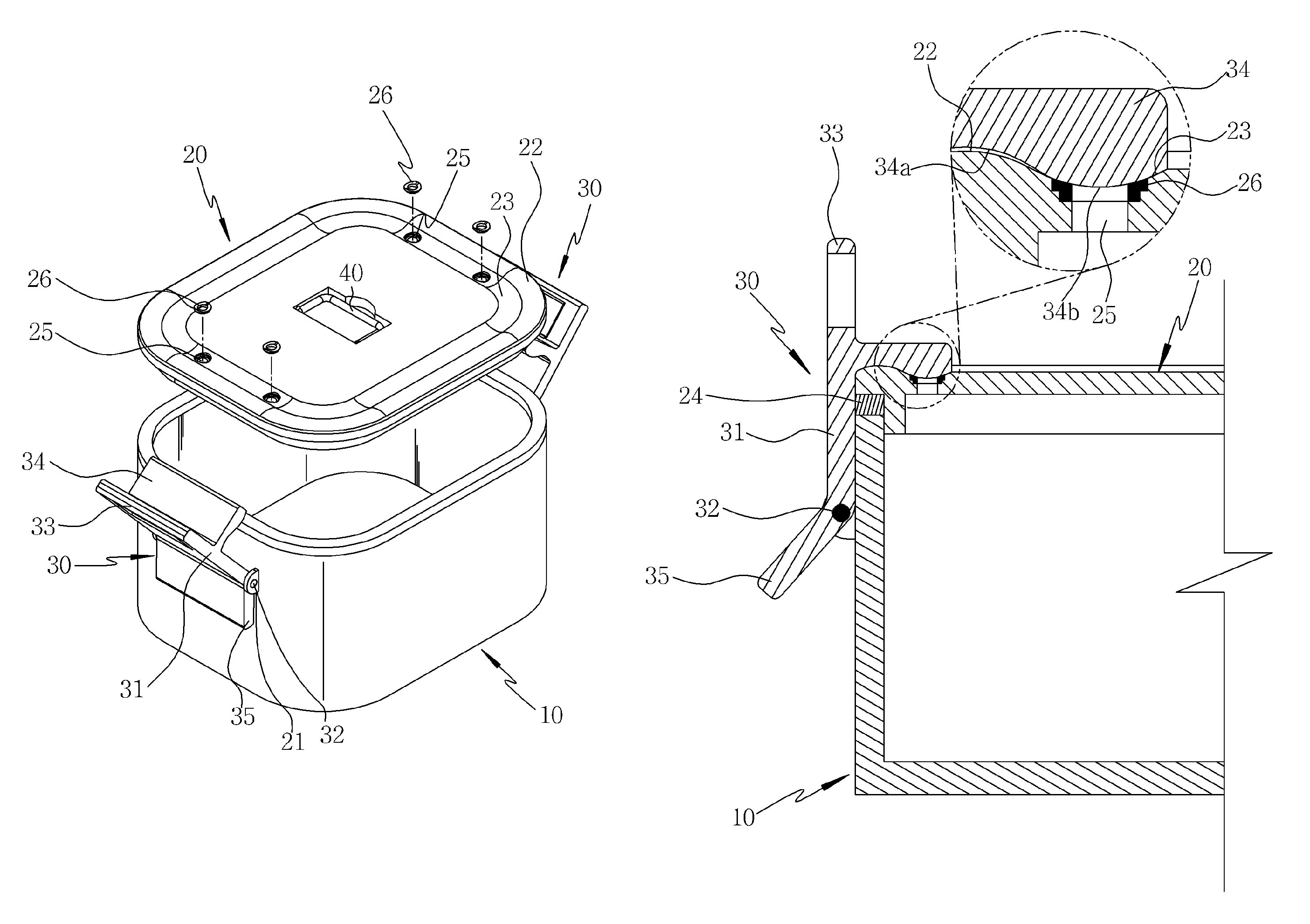 Handle-interlocking airtight boiling pot