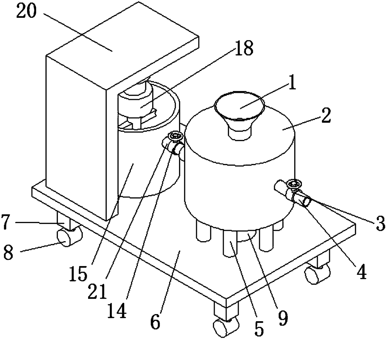 Lithium feldspar paper-making coating stirring and mashing equipment