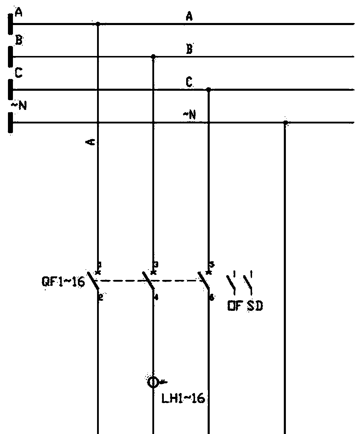 A low-voltage switch cabinet feeder monitoring and measuring device