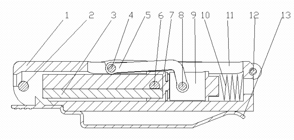 Pressure-lever type single-hand fire-making device