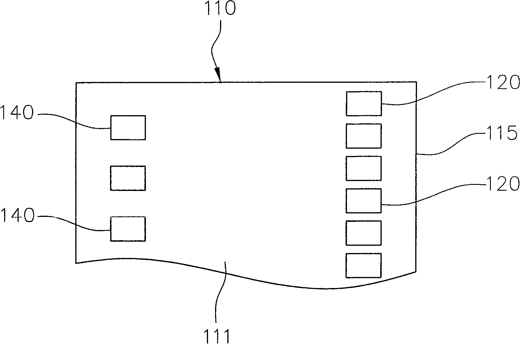 Wafer structure of projection definization