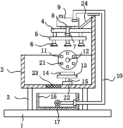 Aluminum rod cleaning and brushing device