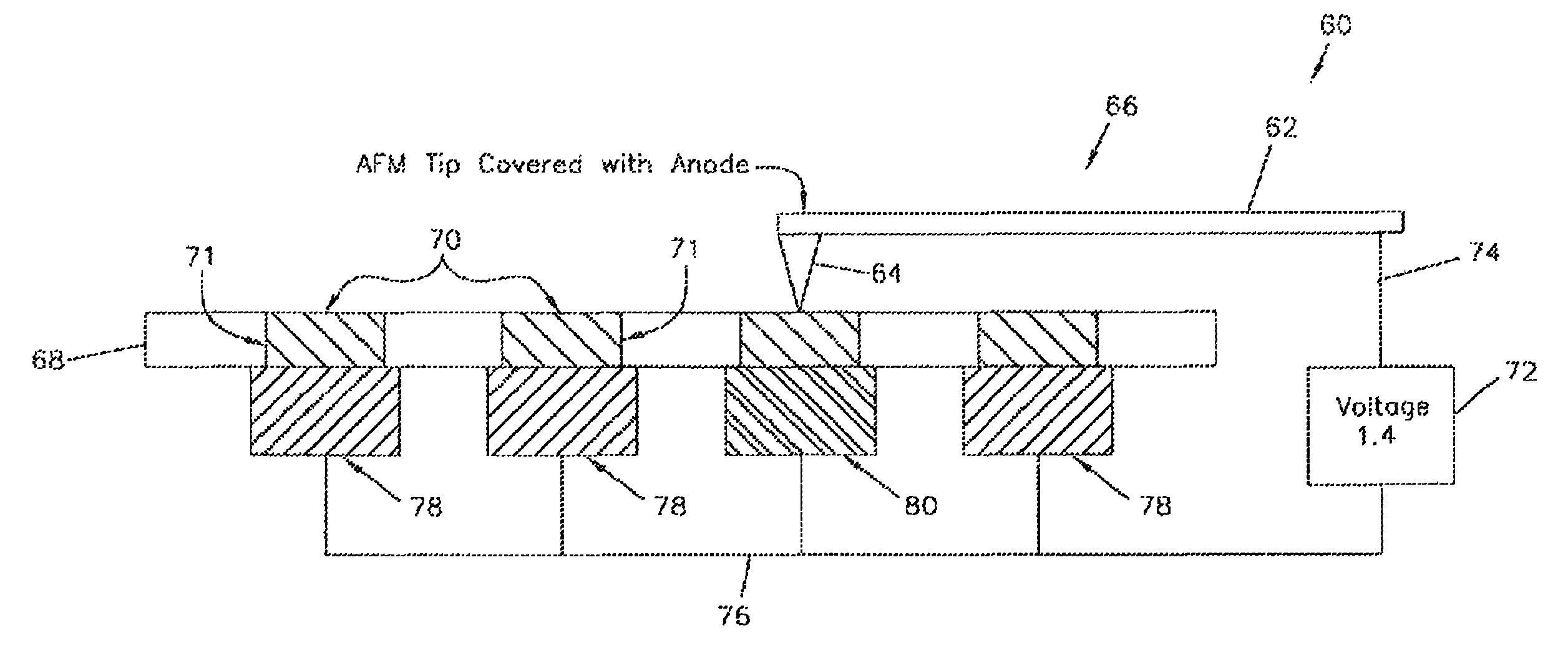 Charged arrays of micro and nanoscale electrochemical cells and batteries for computer and nanodevice memory and power supply