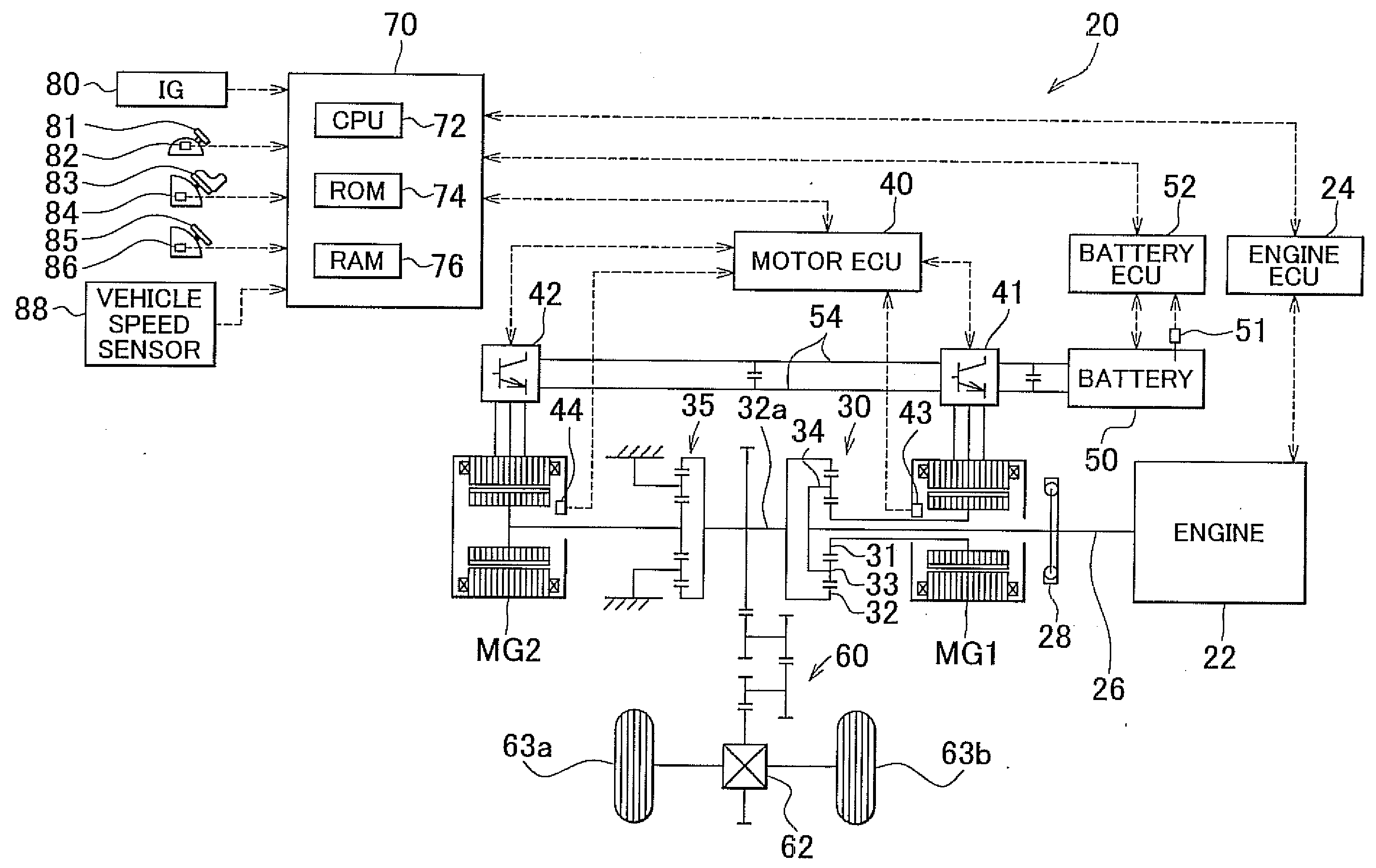 Power output apparatus, control method thereof, and vehicle