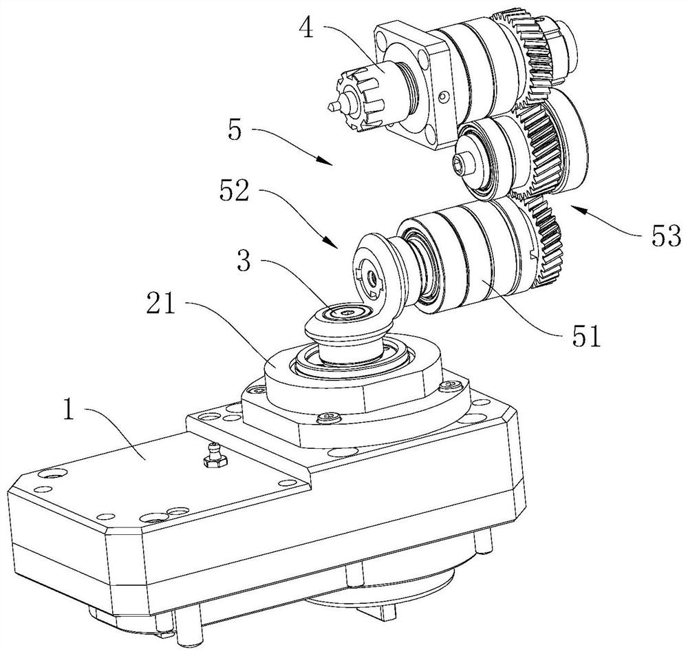 Tool turret and rotating power head thereof