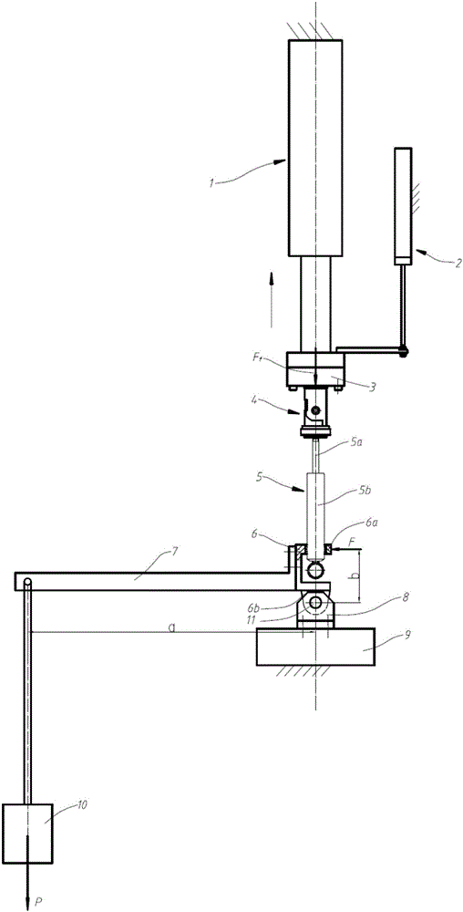 A test device for static load characteristics of motorcycle rear shock absorber