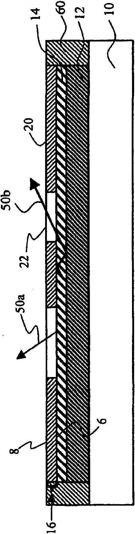 Electroluminescent device having improved power distribution