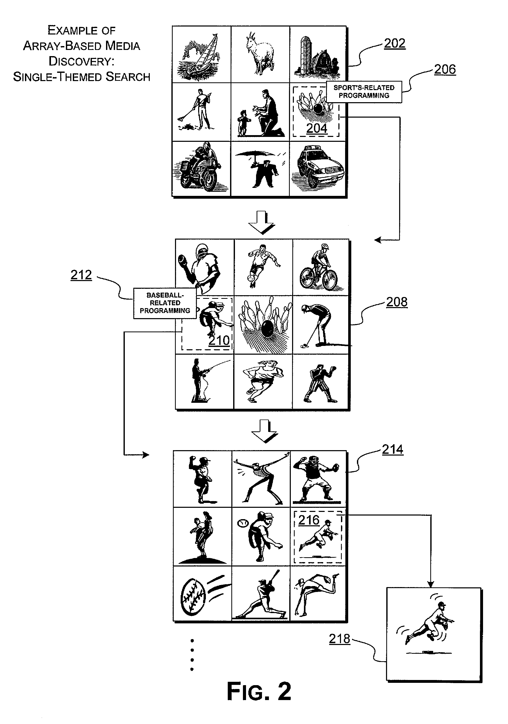 Array-based discovery of media items