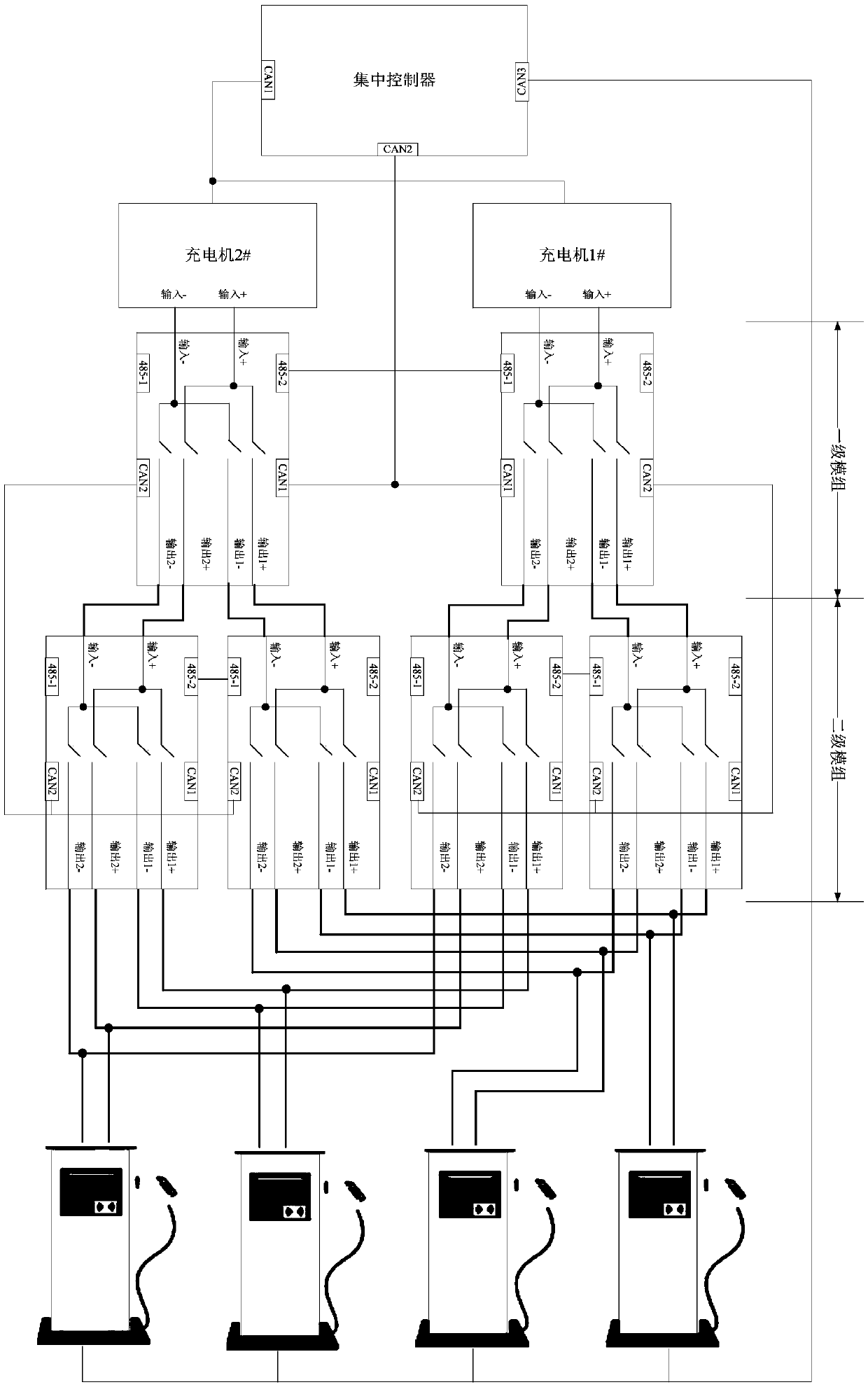 Electric automobile charging system and charging control system