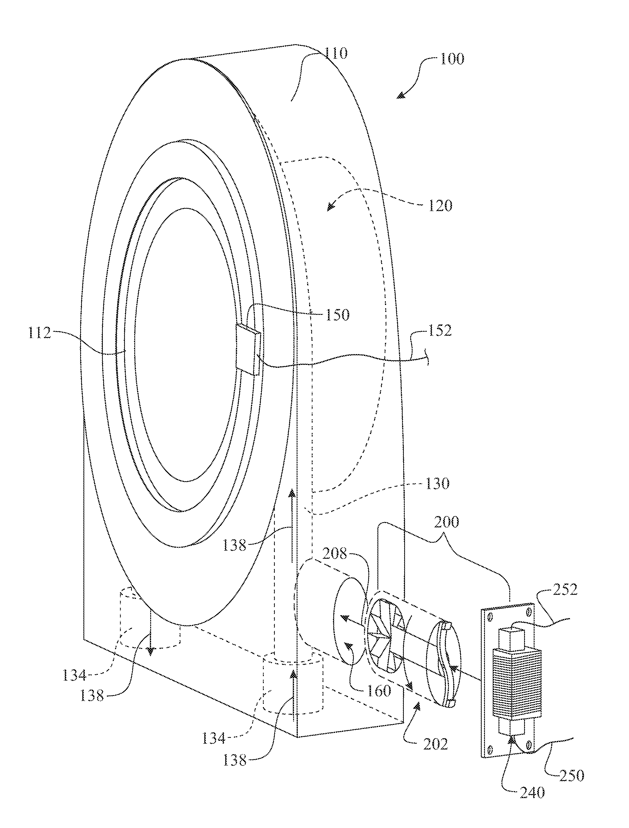 Power harvesting bearing configuration